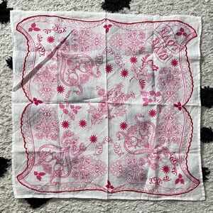 Vismaya Pink and White Bandana 20x20